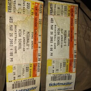 2003 McDonald's All American Basketball Game Tickets LeBron James Rare!!!